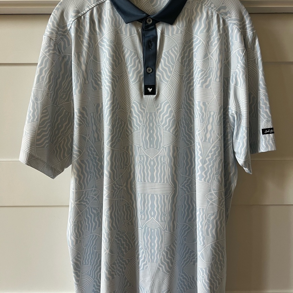 Men's Gray Patterned Polo Shirt